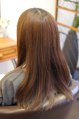 髪の毛のオレンジ色を抑えるのに使う色 千里丘 美容室chocoa チョコア 摂津市